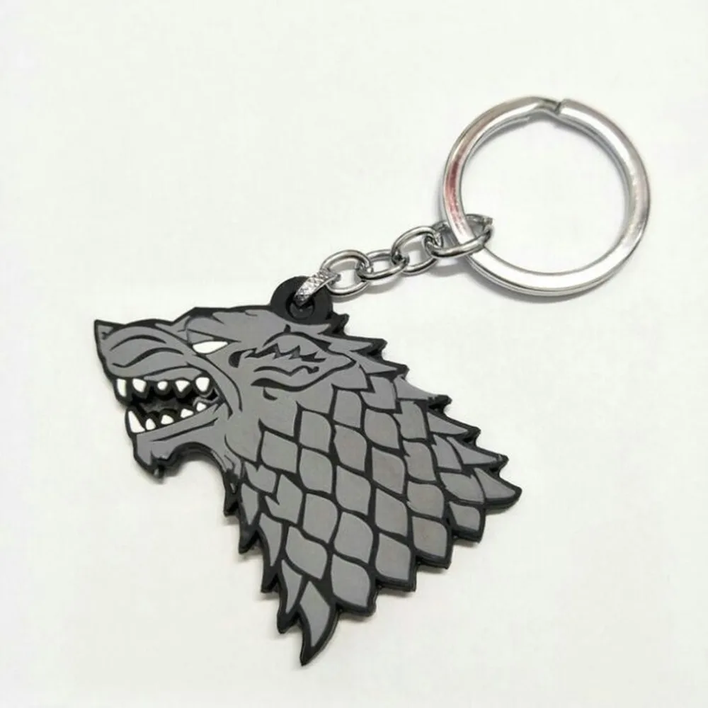 Game of Thrones Cosplay PVC Keychain House Stark of Winterfell Wolf's head Pendant Doll Toy Cute Llavero Chaveiro jewelry bijoux
Game of Thrones Cosplay PVC Keychain House Stark of Winterfell Wolf's head Pendant Doll Toy Cute Llavero Chaveiro jewelry bijoux