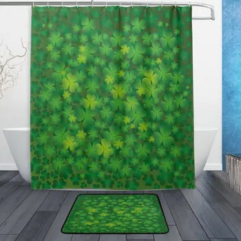 Happy St. Patrick's Day Shower Curtain and Mat Set, Spring Leaves Shamrock Waterproof Fabric Bathroom Curtain
Happy St. Patrick's Day Shower Curtain and Mat Set, Spring Leaves Shamrock Waterproof Fabric Bathroom Curtain