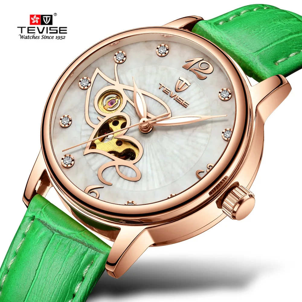 TEVISE Automatic Watch Women Mechanical Watches Time Moon Phase Fashion Luminous Leather Time Waterproof Female Wristwatch T835A
TEVISE Automatic Watch Women Mechanical Watches Time Moon Phase Fashion Luminous Leather Time Waterproof Female Wristwatch T835A