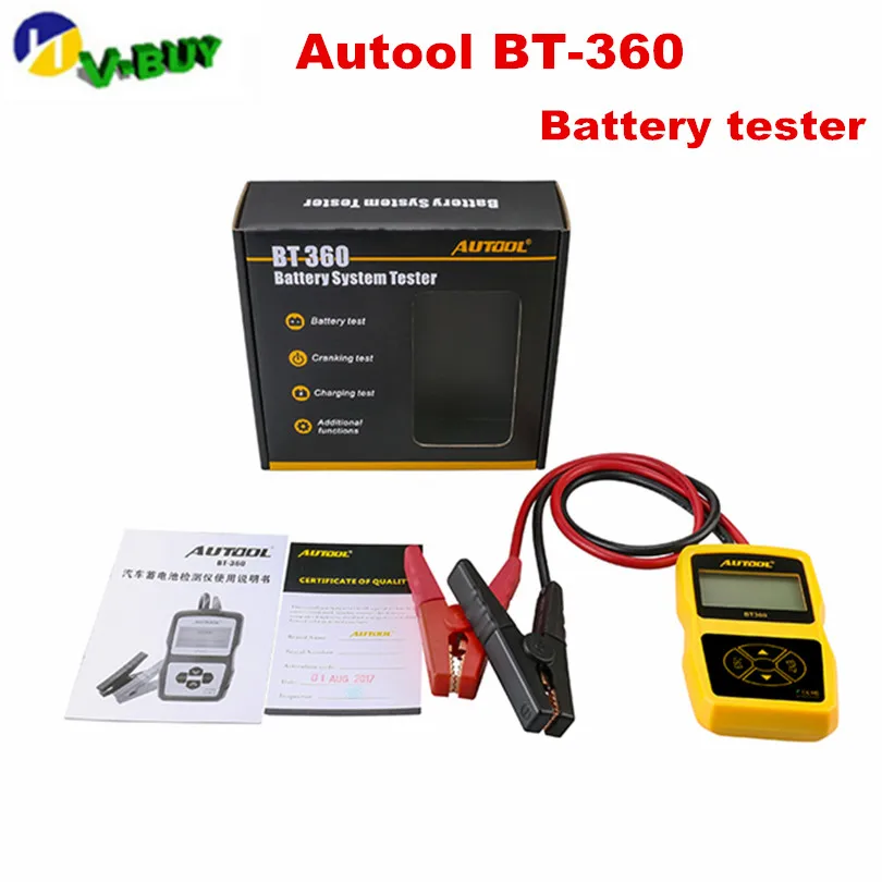 Original AUTOOL BT360 Car Battery Tester 12V Digital Analyzer 2000CCA 220AH Multi-Languages BAD Cell Test Car Tools High Quality
Original AUTOOL BT360 Car Battery Tester 12V Digital Analyzer 2000CCA 220AH Multi-Languages BAD Cell Test Car Tools High Quality