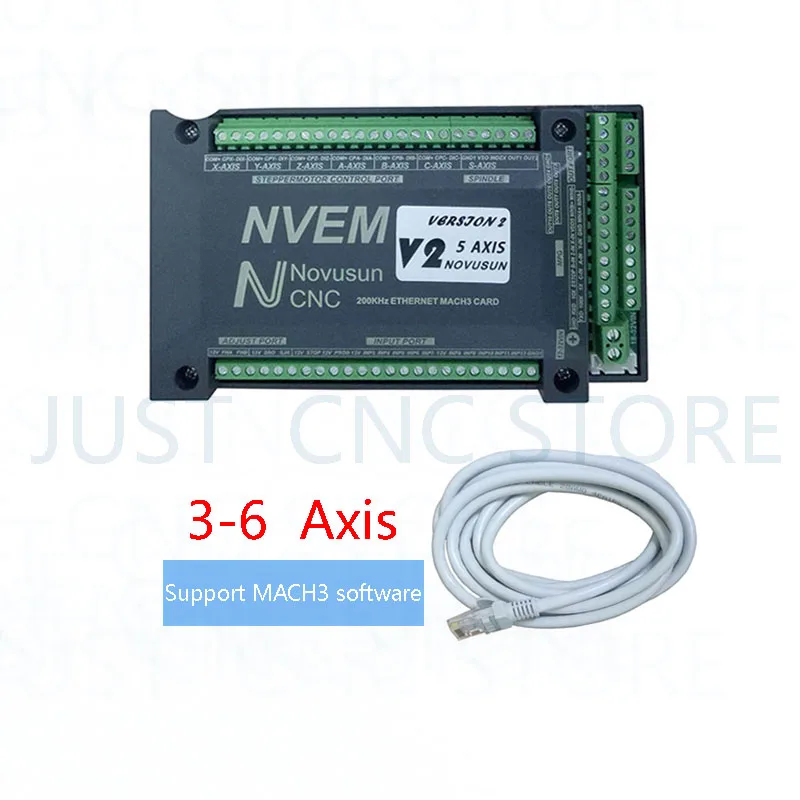CNC MACH3 NVEM 4 axis controller Ethernet port stepping motor motion control card engraving machine speed controller dc 200KHZ
CNC MACH3 NVEM 4 axis controller Ethernet port stepping motor motion control card engraving machine speed controller dc 200KHZ