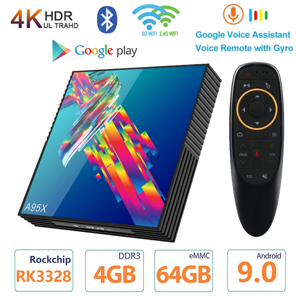 Android 9.0 TV Box A95X R3 Smart TV Box 2.4G&5G Wifi RK3318 Quad-Core Bluetooth 4.0 Set Top Box Media Player PK HK1 MAX TV BOX
Android 9.0 TV Box A95X R3 Smart TV Box 2.4G&5G Wifi RK3318 Quad-Core Bluetooth 4.0 Set Top Box Media Player PK HK1 MAX TV BOX