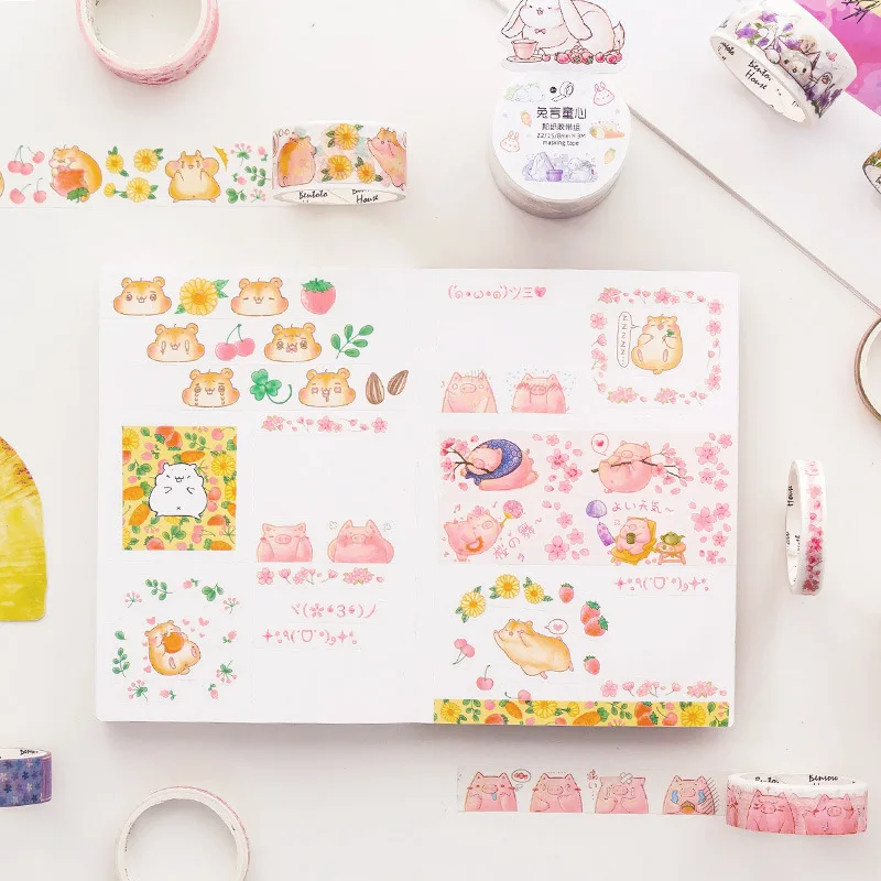 3 pcs/lot Hamster Rabbit Cat Bullet Journal Decor Washi Tape Adhesive Tape DIY Scrapbooking Sticker Label Masking Craft Tape
3 pcs/lot Hamster Rabbit Cat Bullet Journal Decor Washi Tape Adhesive Tape DIY Scrapbooking Sticker Label Masking Craft Tape