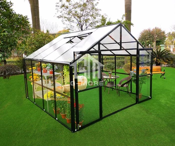 Garden Greenhouse, Black with Twin Wall Glazing (10'x11.3', 11.4m2, 6mm Hollow PC or 4mm Solid PC)
Garden Greenhouse, Black with Twin Wall Glazing (10'x11.3', 11.4m2, 6mm Hollow PC or 4mm Solid PC)