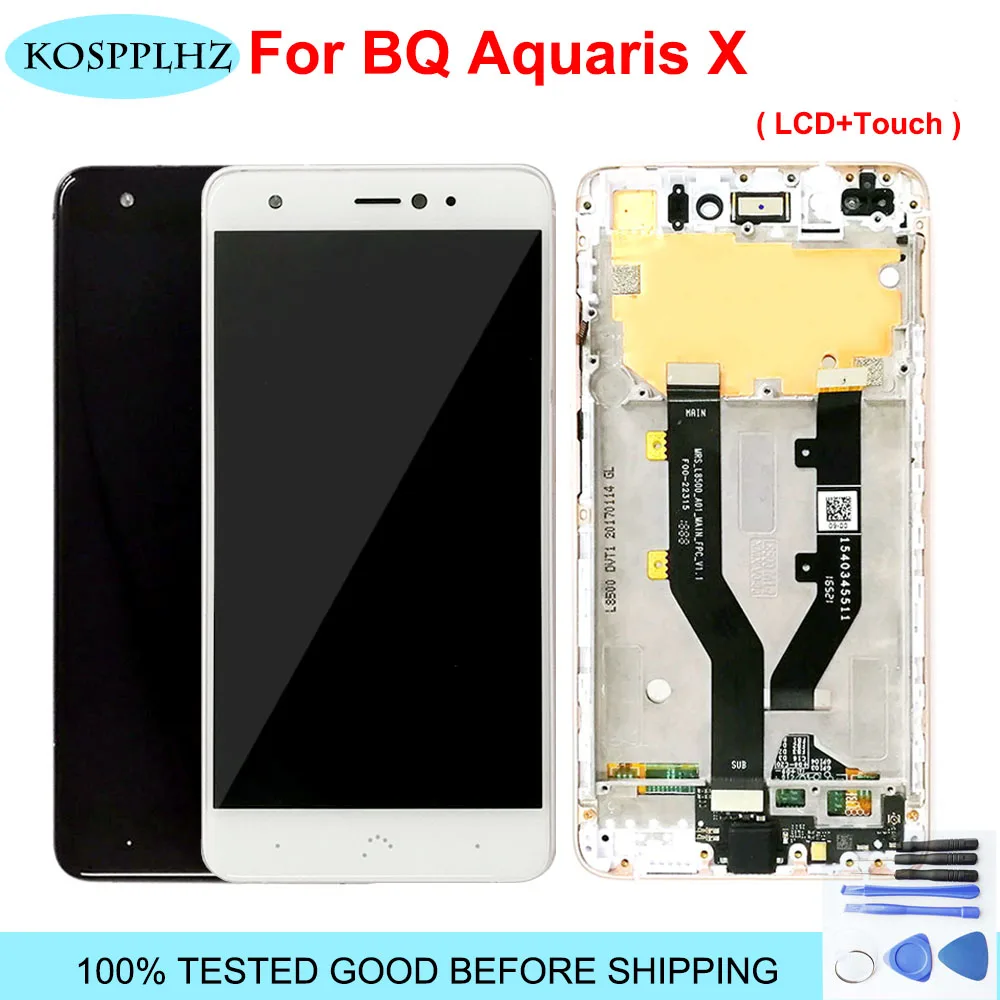 100% Tested Original Used For BQ Aquaris X LCD Display And Touch Screen Digitizer Assembly With Frame For BQ X LCD With Tools
100% Tested Original Used For BQ Aquaris X LCD Display And Touch Screen Digitizer Assembly With Frame For BQ X LCD With Tools