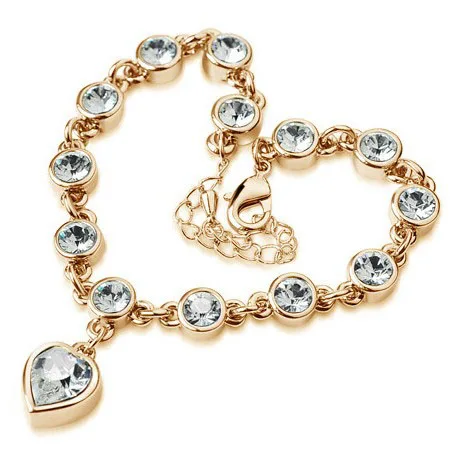 Promotion Sales Romantic Gold Colour Austrian Crystal Heart Bracelet Womens Jewellery For Birthday Lovers Valentines Day Gift
Promotion Sales Romantic Gold Colour Austrian Crystal Heart Bracelet Womens Jewellery For Birthday Lovers Valentines Day Gift