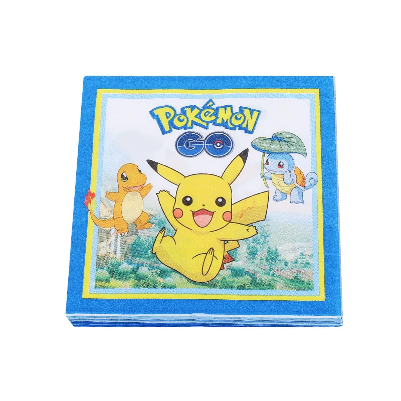 Pokemon Pikachu Cartoon Party Disposable Napkin Baby Kids 1st Birthday Party Decoration Kids Favor Supplies
Pokemon Pikachu Cartoon Party Disposable Napkin Baby Kids 1st Birthday Party Decoration Kids Favor Supplies