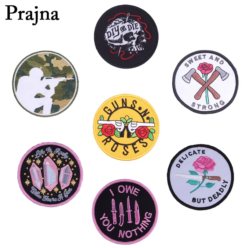 Prajna Guns N Roses Embroidered Patch For Clothes Applique Rose Flower Overlock Backpack Iron On Patches Jean Badge Stickers E
Prajna Guns N Roses Embroidered Patch For Clothes Applique Rose Flower Overlock Backpack Iron On Patches Jean Badge Stickers E