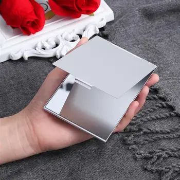 11.5x8cm Portable Folding Makeup Mirror Single Side Travel Shaving Makeup Mirror (Silver)
11.5x8cm Portable Folding Makeup Mirror Single Side Travel Shaving Makeup Mirror (Silver)