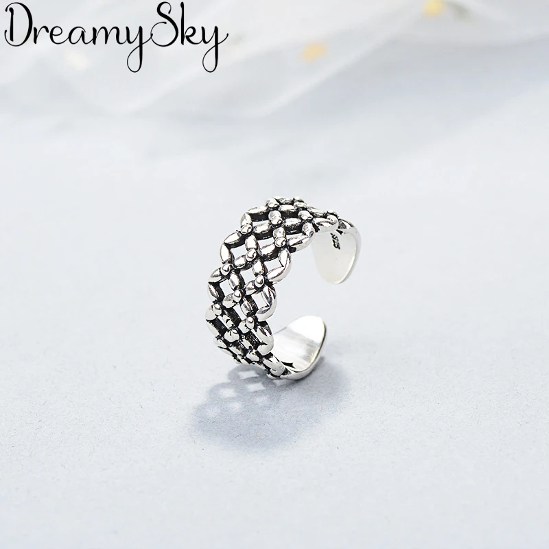 Bohemian Fashion 925 Sterling Silver Hollow Antique Rings For Women Girls Big Finger Ring Bridal Jewelry joyas de plata 
Bohemian Fashion 925 Sterling Silver Hollow Antique Rings For Women Girls Big Finger Ring Bridal Jewelry joyas de plata