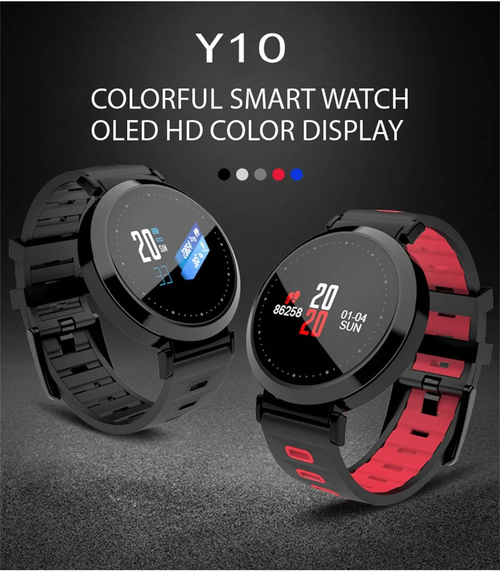 Y10 0.96'' IPS Smart Bracelet Watch Heart Rate Monitor BT 4.0 Wristband Colorful smart sport watch waterproof fitness wristwatch
Y10 0.96'' IPS Smart Bracelet Watch Heart Rate Monitor BT 4.0 Wristband Colorful smart sport watch waterproof fitness wristwatch