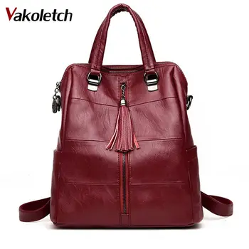 Large Capacity Backbag Female Zipper School Bag Girl Travel Bag Women Multifunction Backpack Leather Tassel Shoulder Bag KL361
Large Capacity Backbag Female Zipper School Bag Girl Travel Bag Women Multifunction Backpack Leather Tassel Shoulder Bag KL361