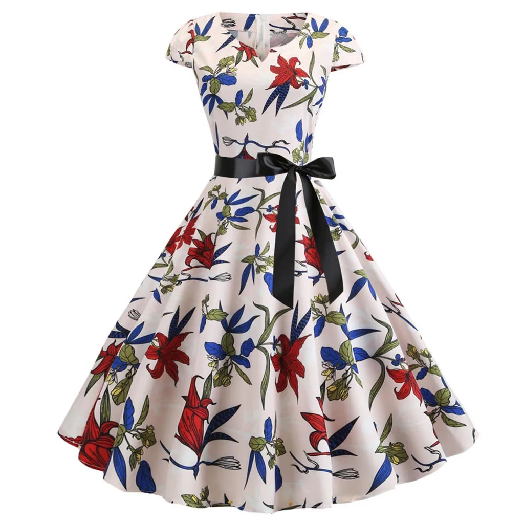 Summer Women Beach Dress Vintage Short Sleeve Green Flowers Evening Party Gown Prom Swing Dress Sundress L625
Summer Women Beach Dress Vintage Short Sleeve Green Flowers Evening Party Gown Prom Swing Dress Sundress L625