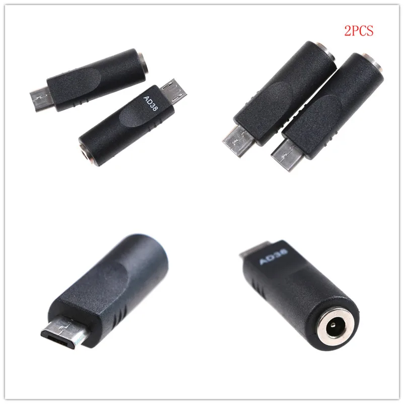 2pcs DC Power 5 Pin Plug Connector Adapter for Android Smartphone Tablet Charger Converter Female to Micro USB Male 3.5 x 1.1mm
2pcs DC Power 5 Pin Plug Connector Adapter for Android Smartphone Tablet Charger Converter Female to Micro USB Male 3.5 x 1.1mm