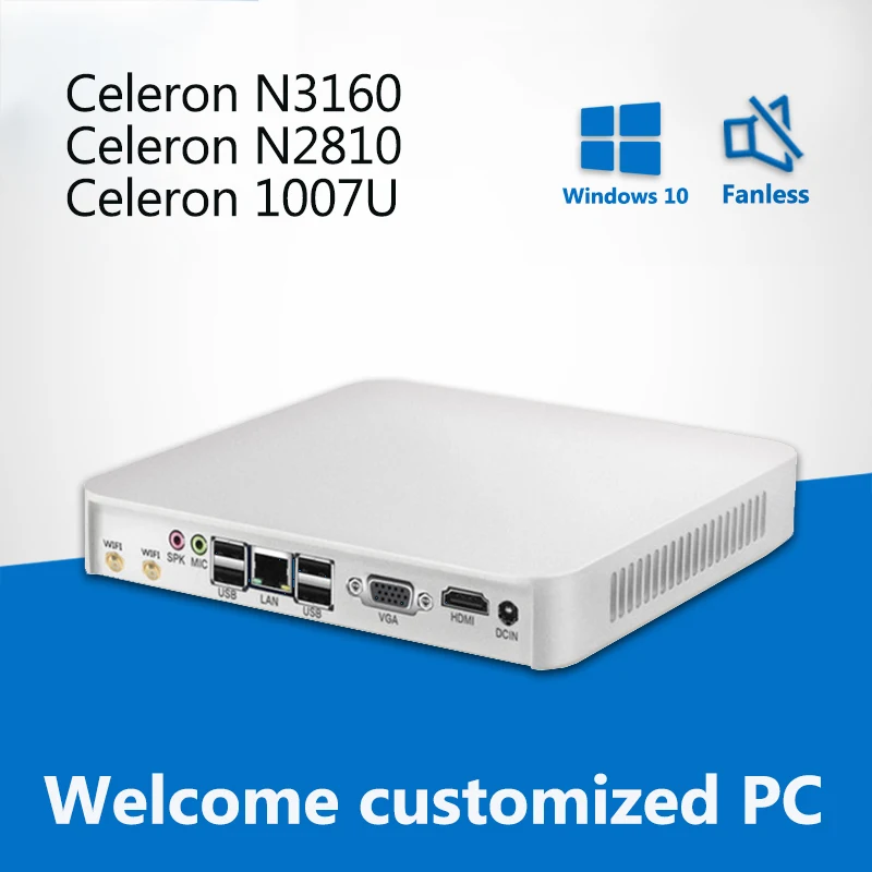 Fanless Mini PC Intel Celeron N3150 Quad core Windows 10 Mini Computer Celeron 1007U Computer PC WIFI HDMI USB
Fanless Mini PC Intel Celeron N3150 Quad core Windows 10 Mini Computer Celeron 1007U Computer PC WIFI HDMI USB