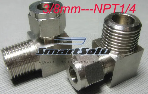 free shipping 2pc/lots for 1/4mm-NPT3/8 stainless steel elbow compression fittings stainless steel elbow connectors
free shipping 2pc/lots for 1/4mm-NPT3/8 stainless steel elbow compression fittings stainless steel elbow connectors