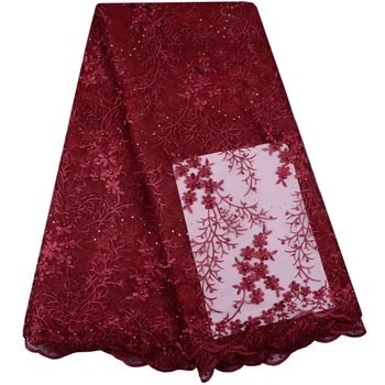 High Quality French Lace Fabrics 2018 Wine Hot Sales Embroidered African Net Laces with stones Beaded Nigerian Laces Fabric S969
High Quality French Lace Fabrics 2018 Wine Hot Sales Embroidered African Net Laces with stones Beaded Nigerian Laces Fabric S969