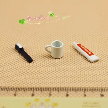 Mini Doll House Accessories mini miniature model washroom accessories home toothbrush three-piece set
Mini Doll House Accessories mini miniature model washroom accessories home toothbrush three-piece set