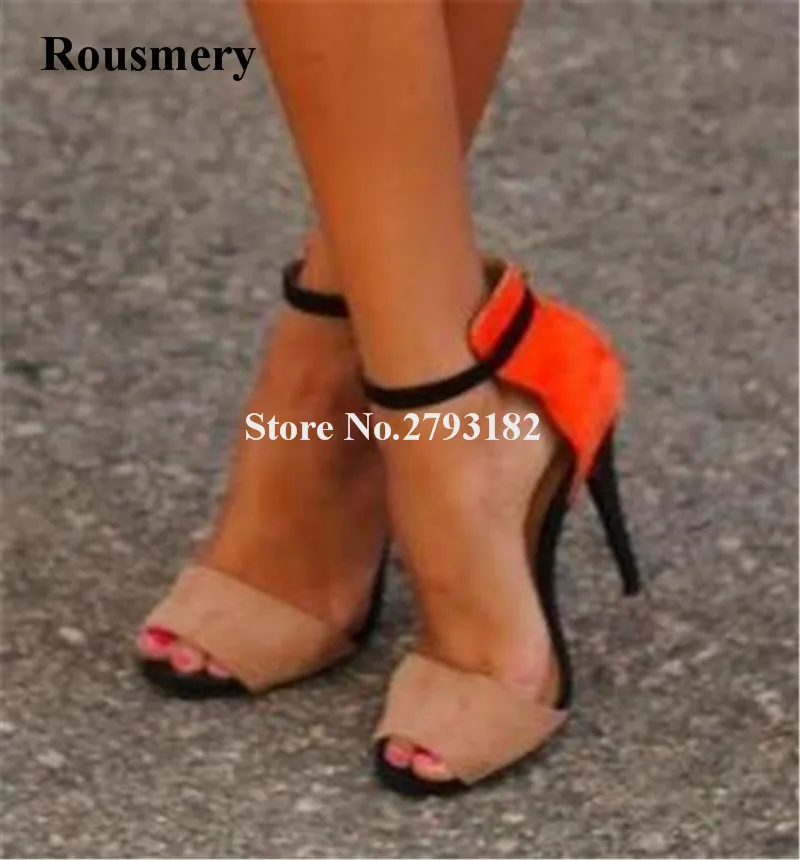 High Quality Women Fashion Open Toe Patchwork Color Suede Leather Thin Heel Sandals Ankle Strap High Heel Sandals Dress Shoes
High Quality Women Fashion Open Toe Patchwork Color Suede Leather Thin Heel Sandals Ankle Strap High Heel Sandals Dress Shoes