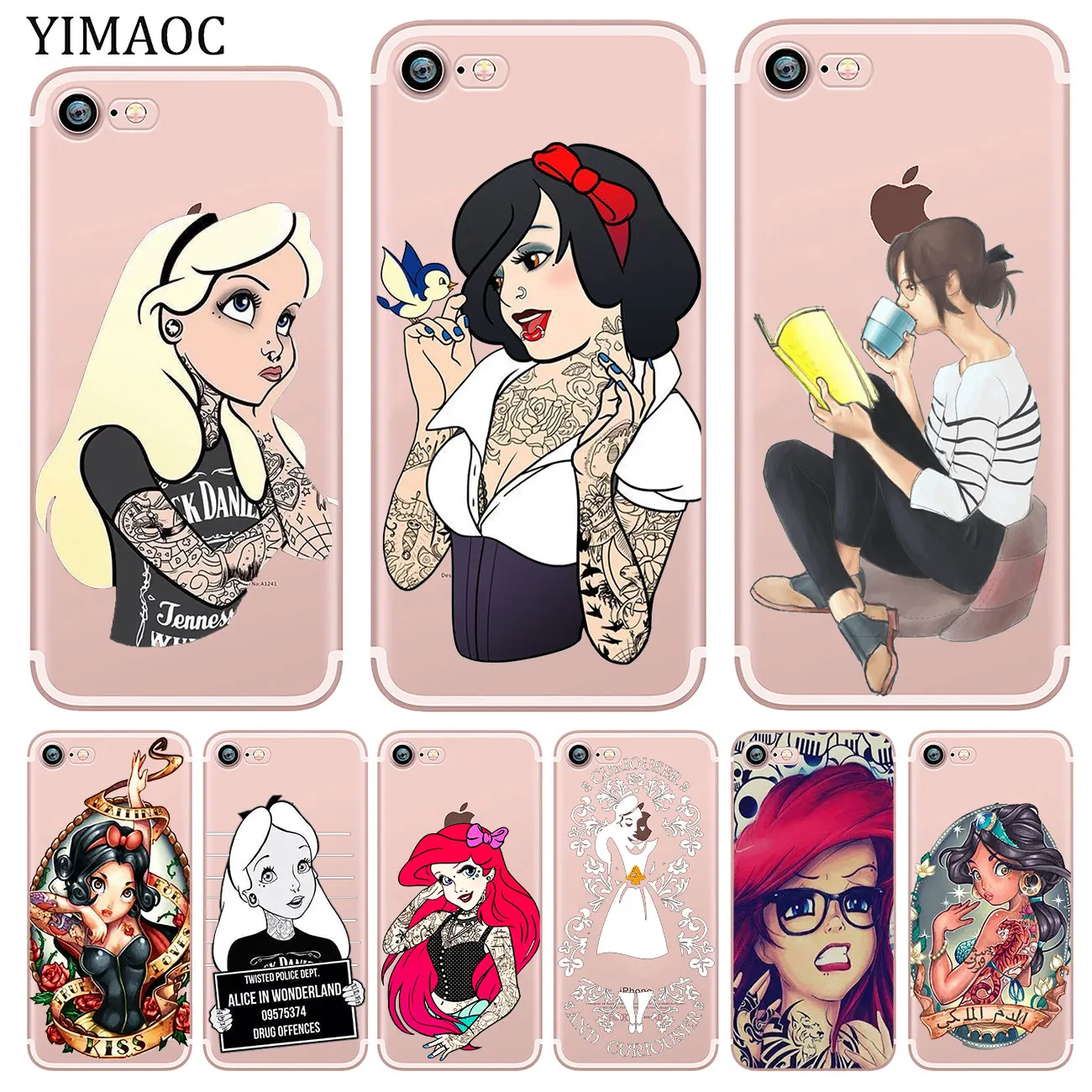 YIMAOC Tattooed Alice Ariel Jasmine Soft Silicone Phone Shell Case for iPhone XR X XS 11 Pro Max 5 5S SE 6 6S 7 8 Plus 10 Cover
YIMAOC Tattooed Alice Ariel Jasmine Soft Silicone Phone Shell Case for iPhone XR X XS 11 Pro Max 5 5S SE 6 6S 7 8 Plus 10 Cover