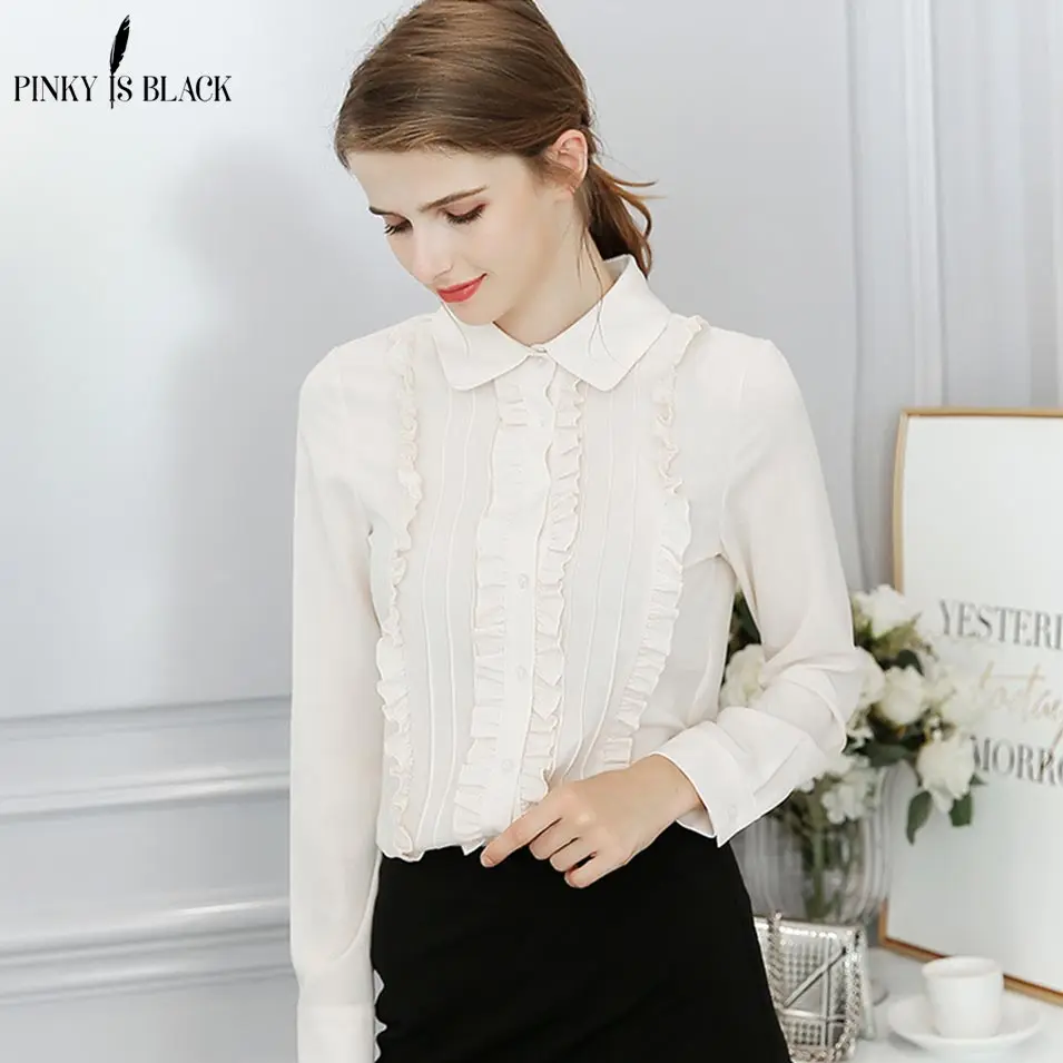 Pinky Is Black Summer Blouse Women Tops Vintage Elegant Spring Clothing Casual Long Sleeve High Quality Blouse Femme Blusas
Pinky Is Black Summer Blouse Women Tops Vintage Elegant Spring Clothing Casual Long Sleeve High Quality Blouse Femme Blusas
