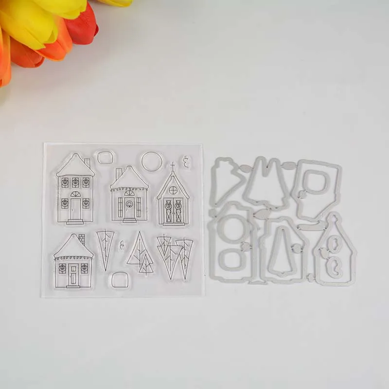 Houses Transparent clear stamp/coordinating die for DIY Scrapbooking/Card Making/Kids Fun Decoration Supplies
Houses Transparent clear stamp/coordinating die for DIY Scrapbooking/Card Making/Kids Fun Decoration Supplies