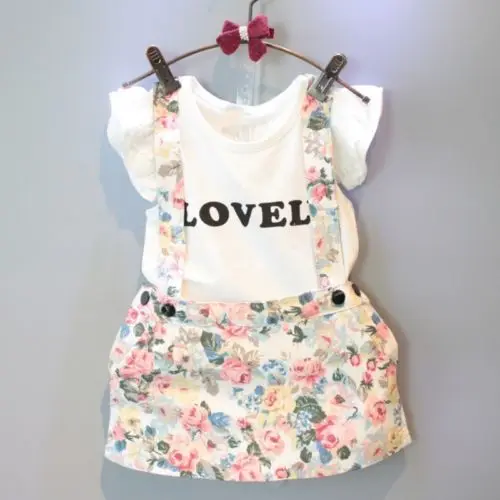 2018 new Baby Girls Summer T Shirt Tops+Floral Suspender Skirt Dress Clothes Outfits Set
2018 new Baby Girls Summer T Shirt Tops+Floral Suspender Skirt Dress Clothes Outfits Set