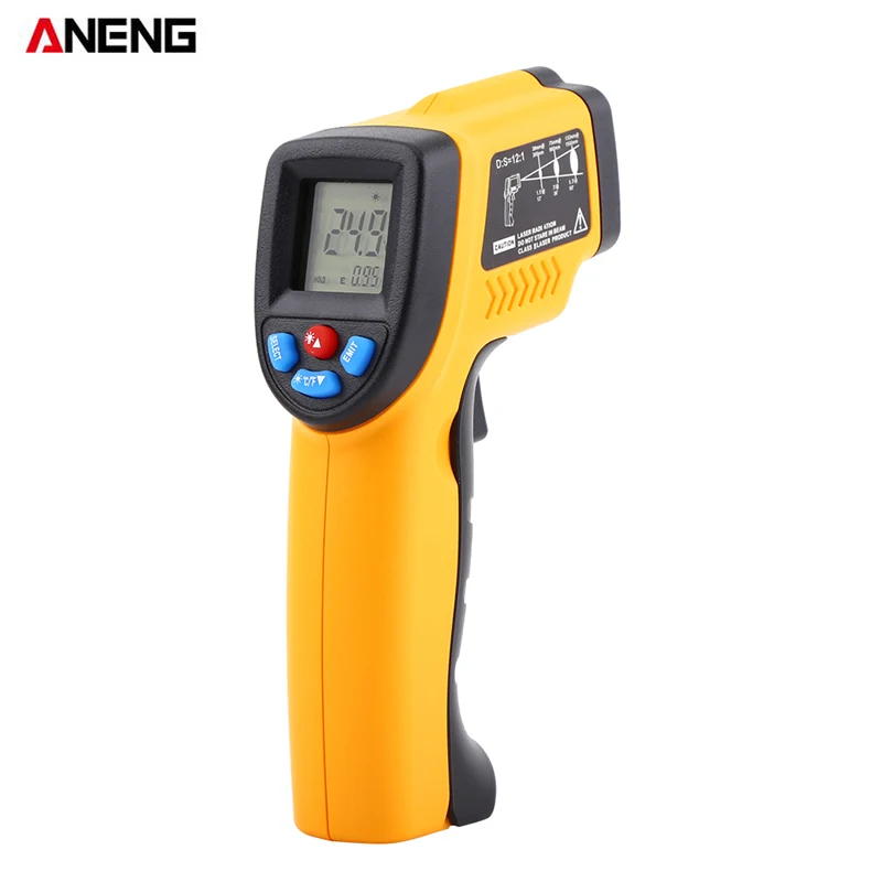 ANENG IR Thermo Regulator GM320/550 Digital Laser Thermometer Backlight Thermostat Meter Battery Power Temperature Measurement
ANENG IR Thermo Regulator GM320/550 Digital Laser Thermometer Backlight Thermostat Meter Battery Power Temperature Measurement