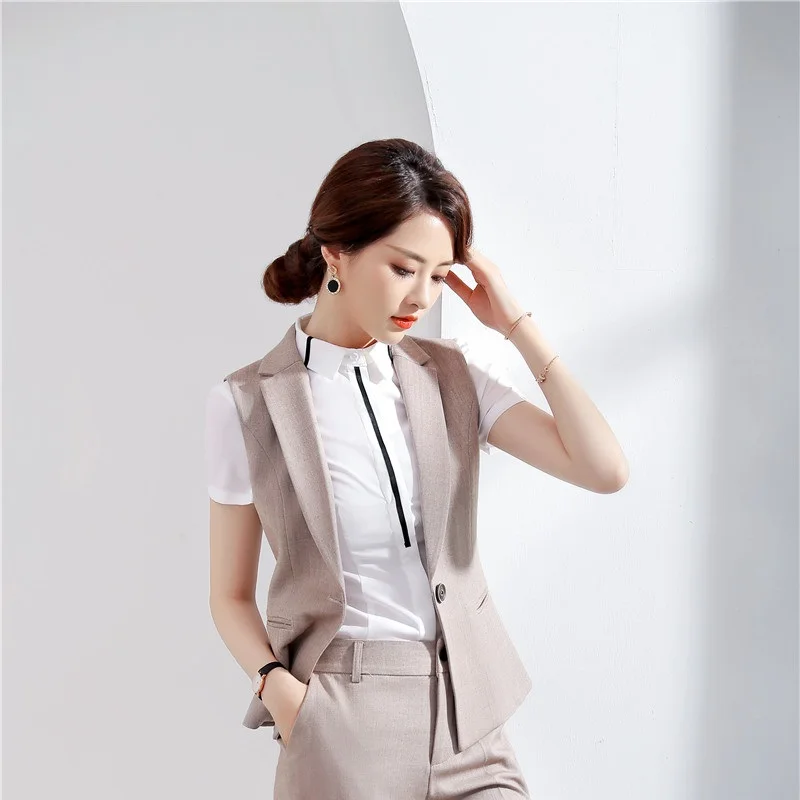 

2019 New Styles Fashion OL Vest & Waistcoat For Women Business Work Wear Blazers Female Tops Ladies Office Clothes