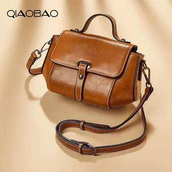 QIAOBAO Retro 100% Cowhide Leather Bags Women Shoulder Bags Women Handbags Ladies Solid Messenger Bag Female
QIAOBAO Retro 100% Cowhide Leather Bags Women Shoulder Bags Women Handbags Ladies Solid Messenger Bag Female