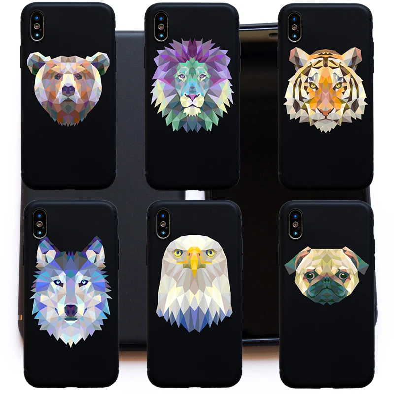Hot Geometric Animals soft Case For iphone 7 8 Plus 6 6s Plus 5s SE X XS Max XR Cover Funda Coque Tiger Lion Bear Wolf Dog Cases
Hot Geometric Animals soft Case For iphone 7 8 Plus 6 6s Plus 5s SE X XS Max XR Cover Funda Coque Tiger Lion Bear Wolf Dog Cases