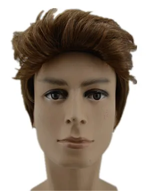 Fei-Show Wigs Inclined Bands Hair For Man Synthetic Heat Resistance Fiber Light Brown Male Hairpieces Short Curly Toupee
Fei-Show Wigs Inclined Bands Hair For Man Synthetic Heat Resistance Fiber Light Brown Male Hairpieces Short Curly Toupee