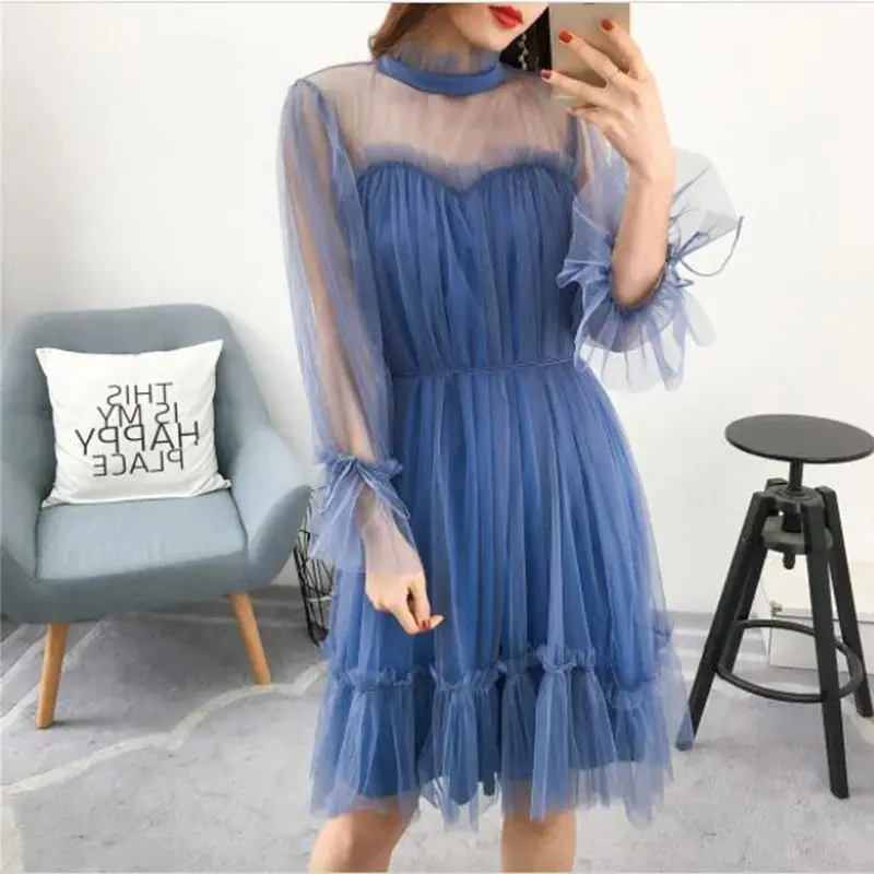 2019 Fashion Women Elegant Sweet Mesh Trimmed with Agaric Lace Dresses Sheer Sexy Party Princess Slim Spring Vestidos
2019 Fashion Women Elegant Sweet Mesh Trimmed with Agaric Lace Dresses Sheer Sexy Party Princess Slim Spring Vestidos