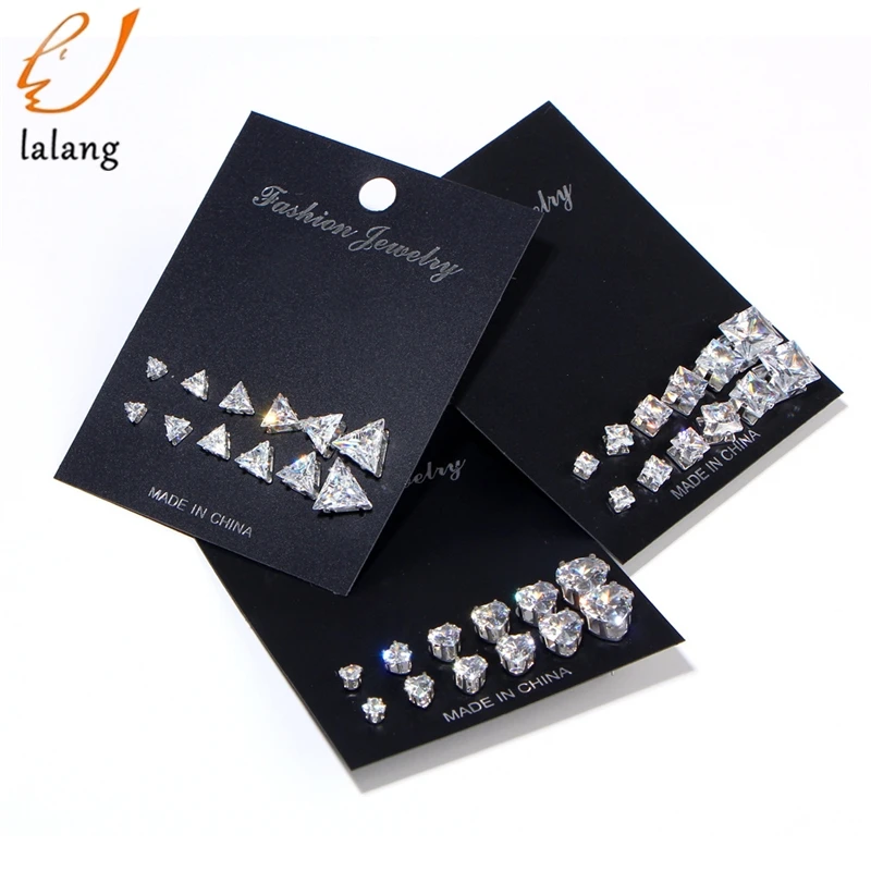 New 6 Pairs Classic Heart Six-jaw Zircon Stud Earrings Fashion shiny crystal earrings for women
New 6 Pairs Classic Heart Six-jaw Zircon Stud Earrings Fashion shiny crystal earrings for women