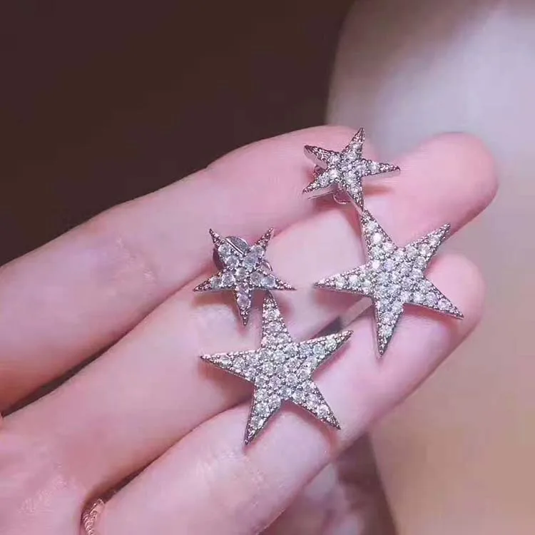 Hot Brand Pure 925 Sterling Silver Jewelry For Women Full Zize Double Star Fringe Zirconia Stud Earring Party Silver Jewelry
Hot Brand Pure 925 Sterling Silver Jewelry For Women Full Zize Double Star Fringe Zirconia Stud Earring Party Silver Jewelry