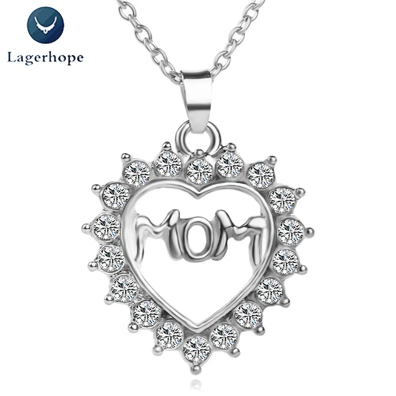 Popular Exquisite Heart Pendant Necklace Mother's Day Gift MOM Crystal Necklace For Women Birthday Gift Fashion Silver Jewelry
Popular Exquisite Heart Pendant Necklace Mother's Day Gift MOM Crystal Necklace For Women Birthday Gift Fashion Silver Jewelry