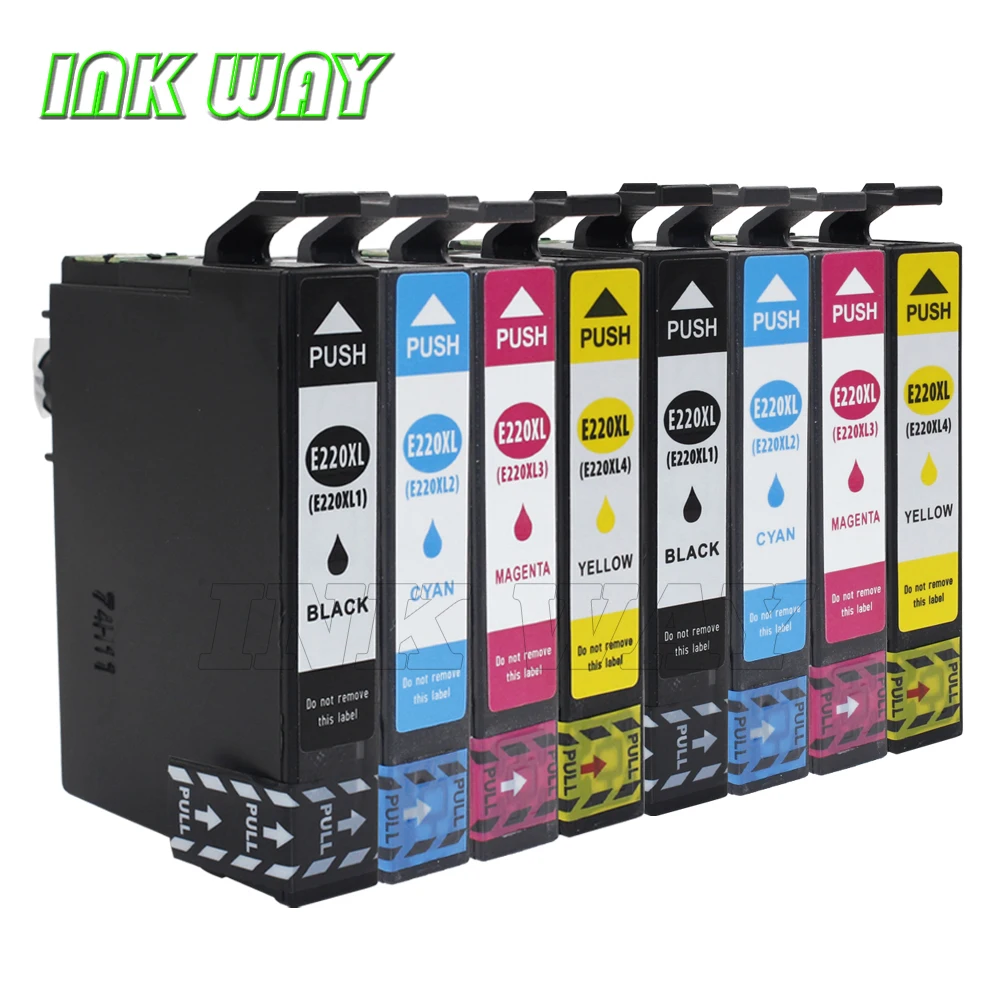 INK WAY Free shipping, 8PCS of T220XL BK C M Y ink cartridge ,replacement ink for XP-420 XP-424 etc.
INK WAY Free shipping, 8PCS of T220XL BK C M Y ink cartridge ,replacement ink for XP-420 XP-424 etc.