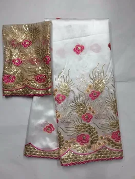 High Quality George Lace Fabric With Sequins African Wthie Lace Material Nigeria Sequined Embroidered George Lace Fabric MES02
High Quality George Lace Fabric With Sequins African Wthie Lace Material Nigeria Sequined Embroidered George Lace Fabric MES02