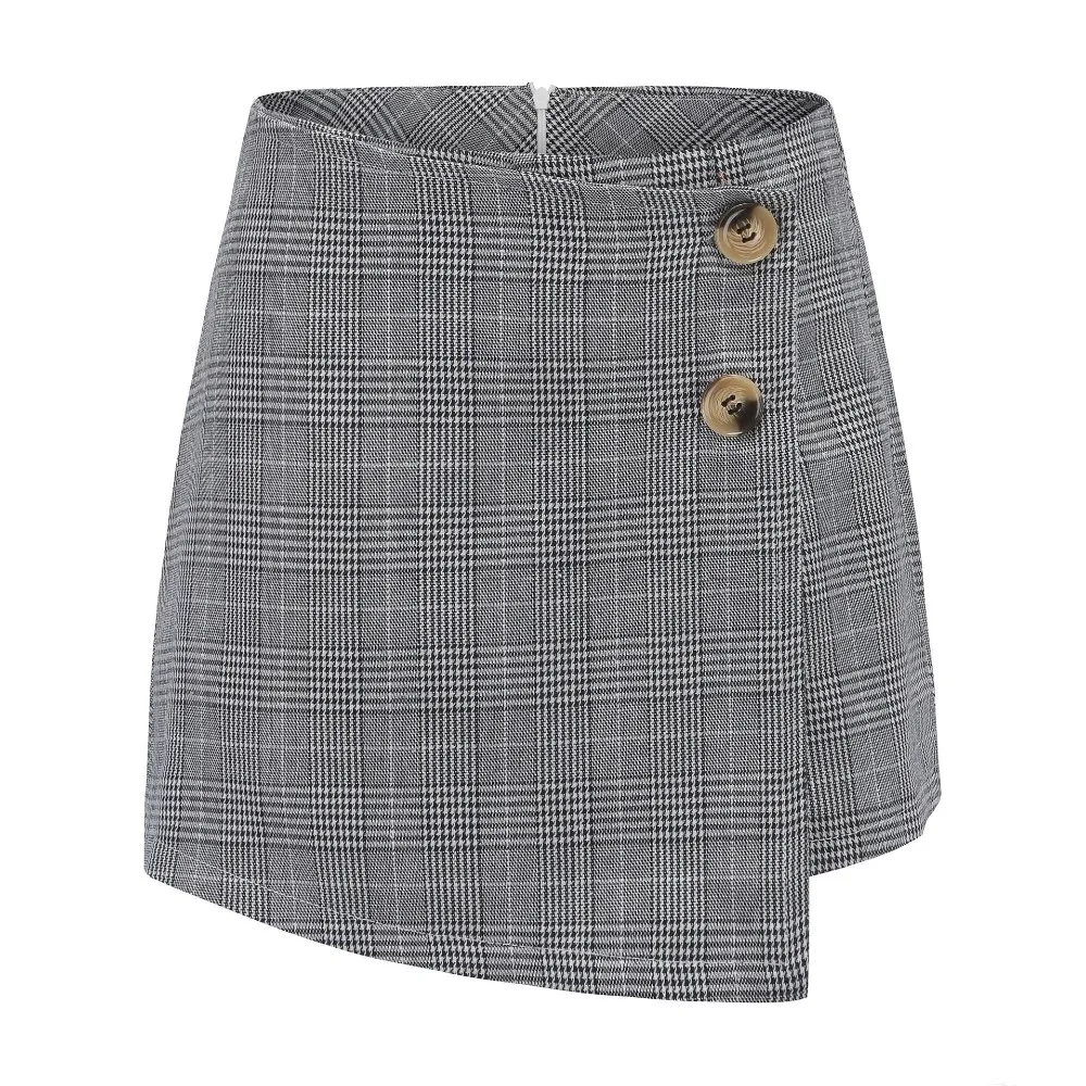 women fashion high waist shorts summer 2019 streetwear grey checkered skirt shorts plus size casual short taille haute 81812
women fashion high waist shorts summer 2019 streetwear grey checkered skirt shorts plus size casual short taille haute 81812