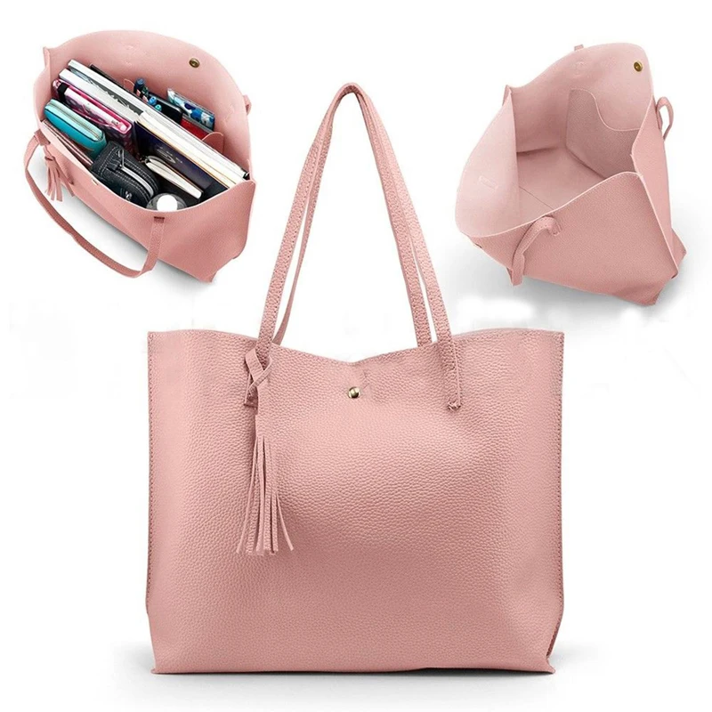 Luxury 2019 Large Women Shoulder Bag Soft PU Leather Top Handle Bags Ladies Tassel Tote Handbag Ladies Hand Bags Sac
Luxury 2019 Large Women Shoulder Bag Soft PU Leather Top Handle Bags Ladies Tassel Tote Handbag Ladies Hand Bags Sac