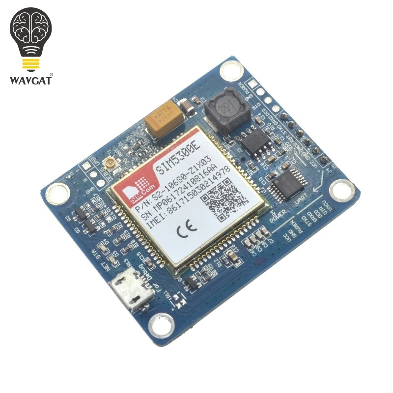 WAVGAT SIM5300E 3G module Development Board Quad-band GSM GPRS GPS SMS with PCB Antenna
WAVGAT SIM5300E 3G module Development Board Quad-band GSM GPRS GPS SMS with PCB Antenna