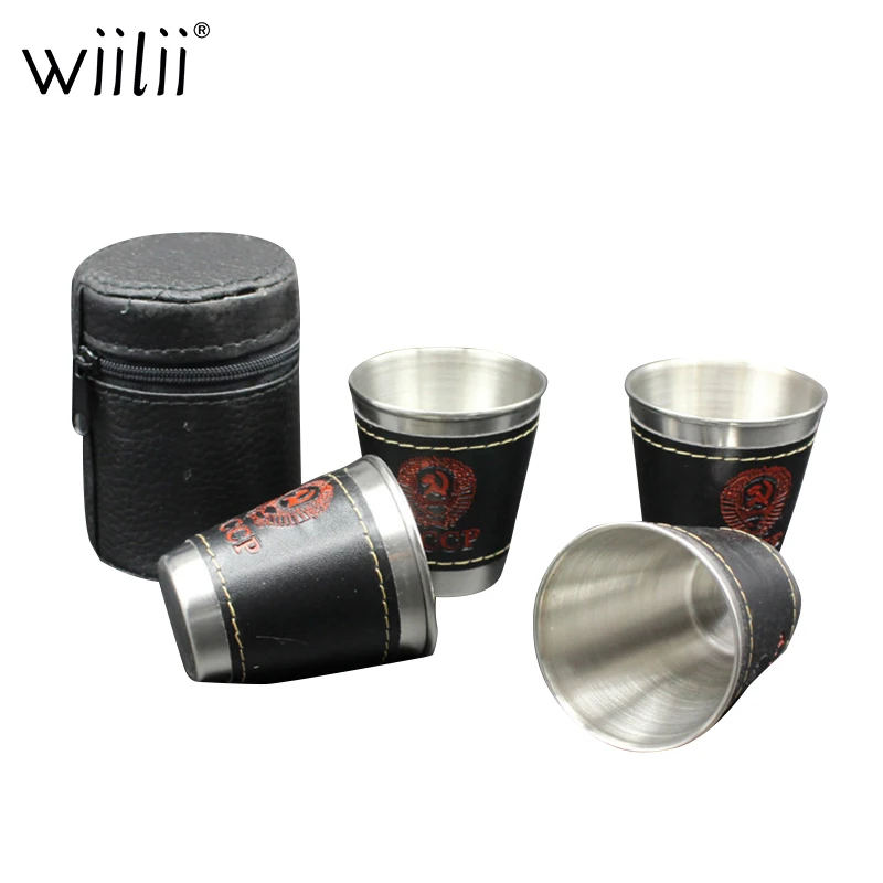 4 Pcs Stainless Steel Moonshine Alcohol Mashine With A Cup Leather Case Mini Portable Wine Whisky Glass Bar Accessories Sets
4 Pcs Stainless Steel Moonshine Alcohol Mashine With A Cup Leather Case Mini Portable Wine Whisky Glass Bar Accessories Sets