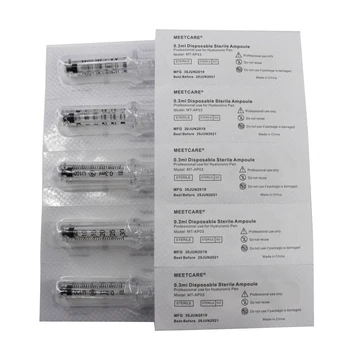 0.3ML Sterile Sryinge Ampoule Head for Hyaluroic Acid Pen to Removal Wrinkle Lip Lifting Disposable Consumables Makeup Tool
0.3ML Sterile Sryinge Ampoule Head for Hyaluroic Acid Pen to Removal Wrinkle Lip Lifting Disposable Consumables Makeup Tool