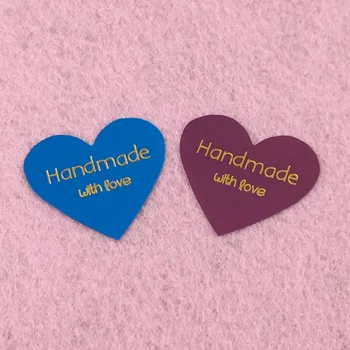 500PC/Lot Paper Sticker Labels Thermoprinting Gold "Handmade with love" Labels heart-shaped design Sealing Self-Adhesive Labels
500PC/Lot Paper Sticker Labels Thermoprinting Gold "Handmade with love" Labels heart-shaped design Sealing Self-Adhesive Labels
