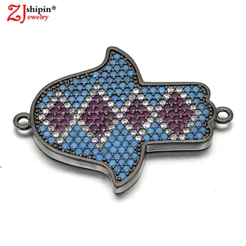 ZJSHIPIN Eye Devil's Eye Palm Micro Inlay Jewelry Accessories Zircon CZ Connector Suitable for DIY Jewelry Discovery
ZJSHIPIN Eye Devil's Eye Palm Micro Inlay Jewelry Accessories Zircon CZ Connector Suitable for DIY Jewelry Discovery