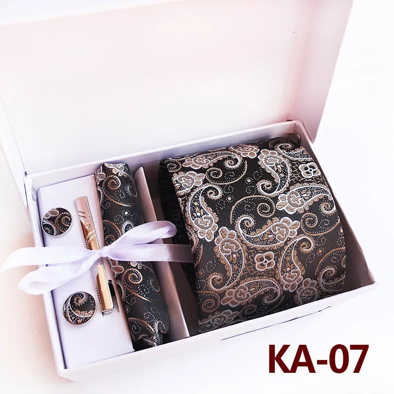 100% Silk Men Neckties Set Hanky Tie Clip Cufflinks Tie Gift Box Set Paisley Jacquard Woven Tie for Men Festival Gift
100% Silk Men Neckties Set Hanky Tie Clip Cufflinks Tie Gift Box Set Paisley Jacquard Woven Tie for Men Festival Gift