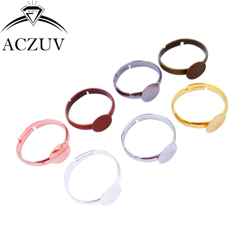 300pcs Copper Metal Adjustable Ring Base 6mm 8mm 10mm Round Glue Pad Bezel Blank Ring Backs Cabochon Settings PRB001
300pcs Copper Metal Adjustable Ring Base 6mm 8mm 10mm Round Glue Pad Bezel Blank Ring Backs Cabochon Settings PRB001