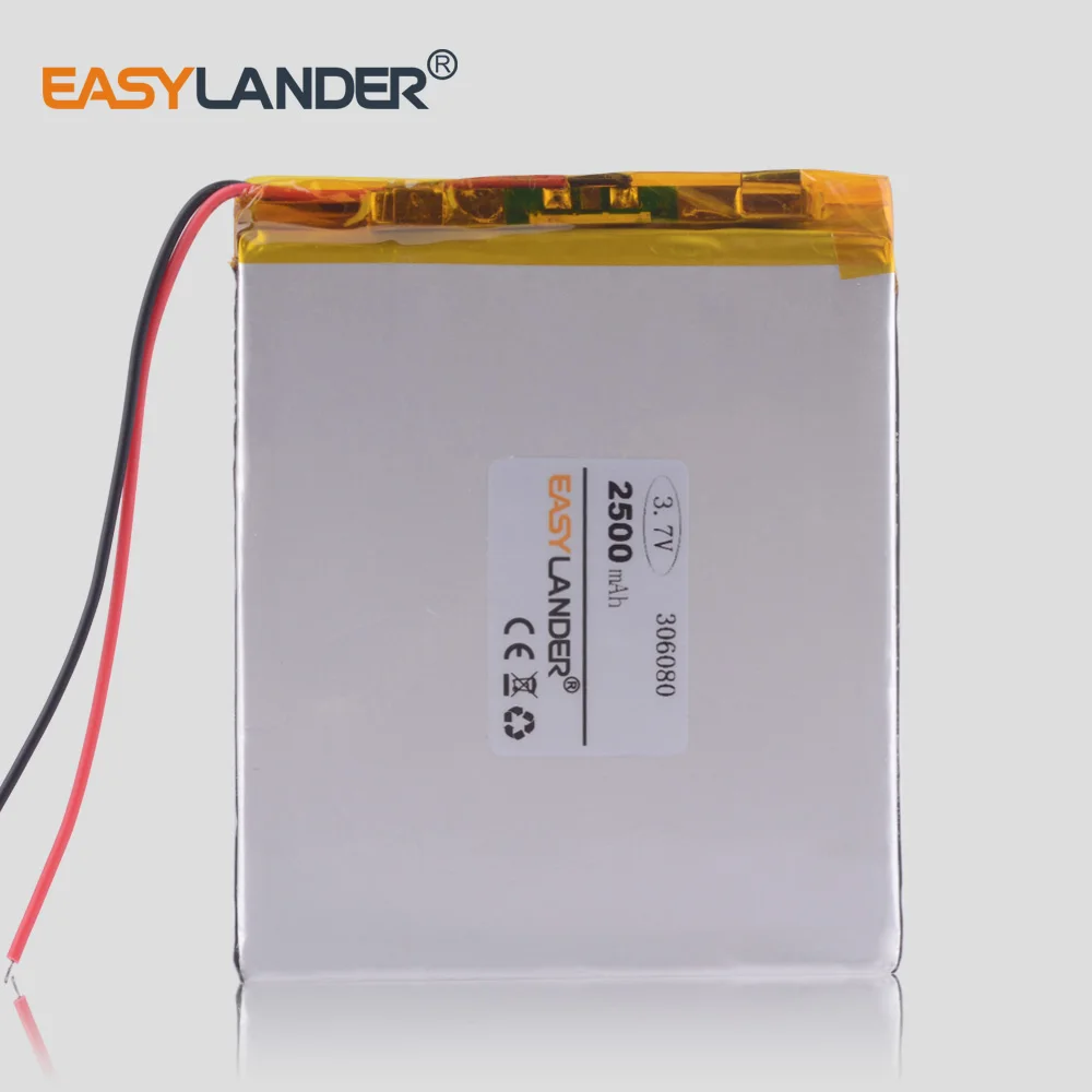 2500MAH battery B39HDS 306080 dedicated MP5 built-in battery 3.7V li polymer Lithium Li-Po batteries
2500MAH battery B39HDS 306080 dedicated MP5 built-in battery 3.7V li polymer Lithium Li-Po batteries