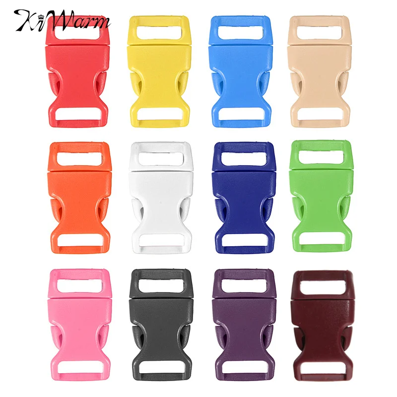 KiWarm 10Pcs Plastic Contoured Side Release Buckles Clasps For Paracord Bracelet Backpacks Clothes Bag Decor 15mm 5/8" 12 Colors
KiWarm 10Pcs Plastic Contoured Side Release Buckles Clasps For Paracord Bracelet Backpacks Clothes Bag Decor 15mm 5/8" 12 Colors