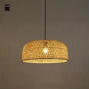 50cm Bamboo Wicker Rattan Shade Pendant Lighting Fixture Hand Craft Weaving Asian Ceiling Lamp Plafon Lustre Lounge Restaurant
50cm Bamboo Wicker Rattan Shade Pendant Lighting Fixture Hand Craft Weaving Asian Ceiling Lamp Plafon Lustre Lounge Restaurant